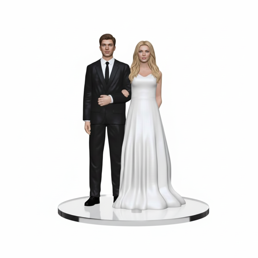 Customized Ultra-High-Precision 3D Printed Full-Color Resin Couple Figurines