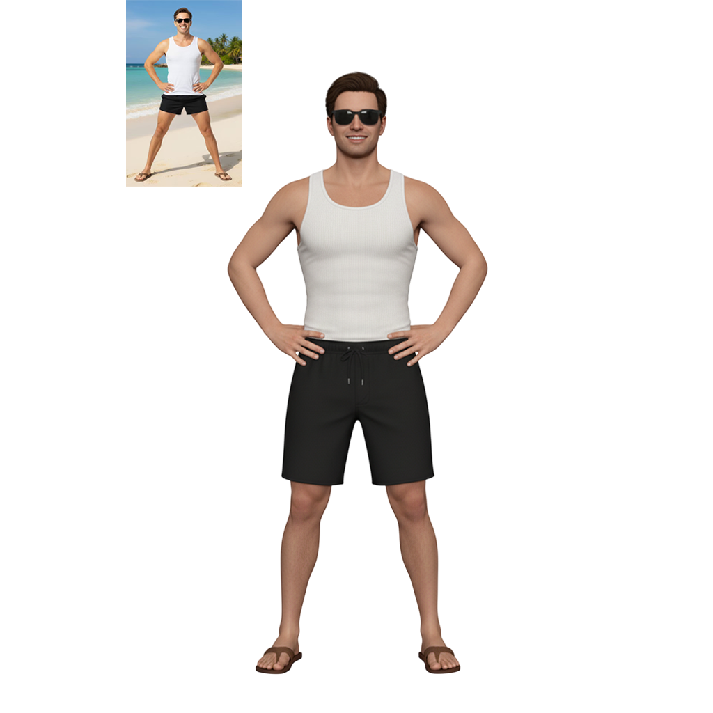 Beach Getaway Customized Ultra-High-Definition 3D Printed Full-Color Resin Figurine