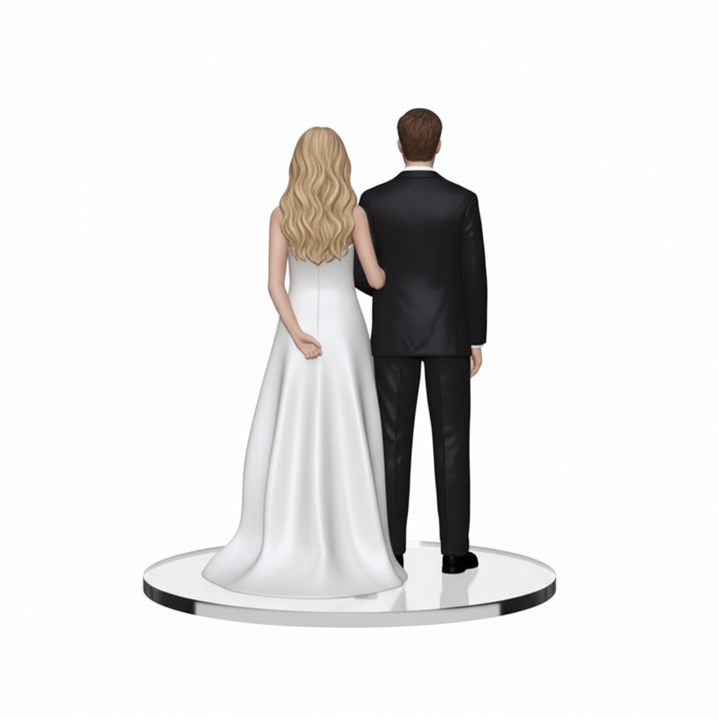 Customized Ultra-High-Precision 3D Printed Full-Color Resin Couple Figurines