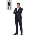Executive Style 3D Printed Full-Color Resin Business Elegance Figurine