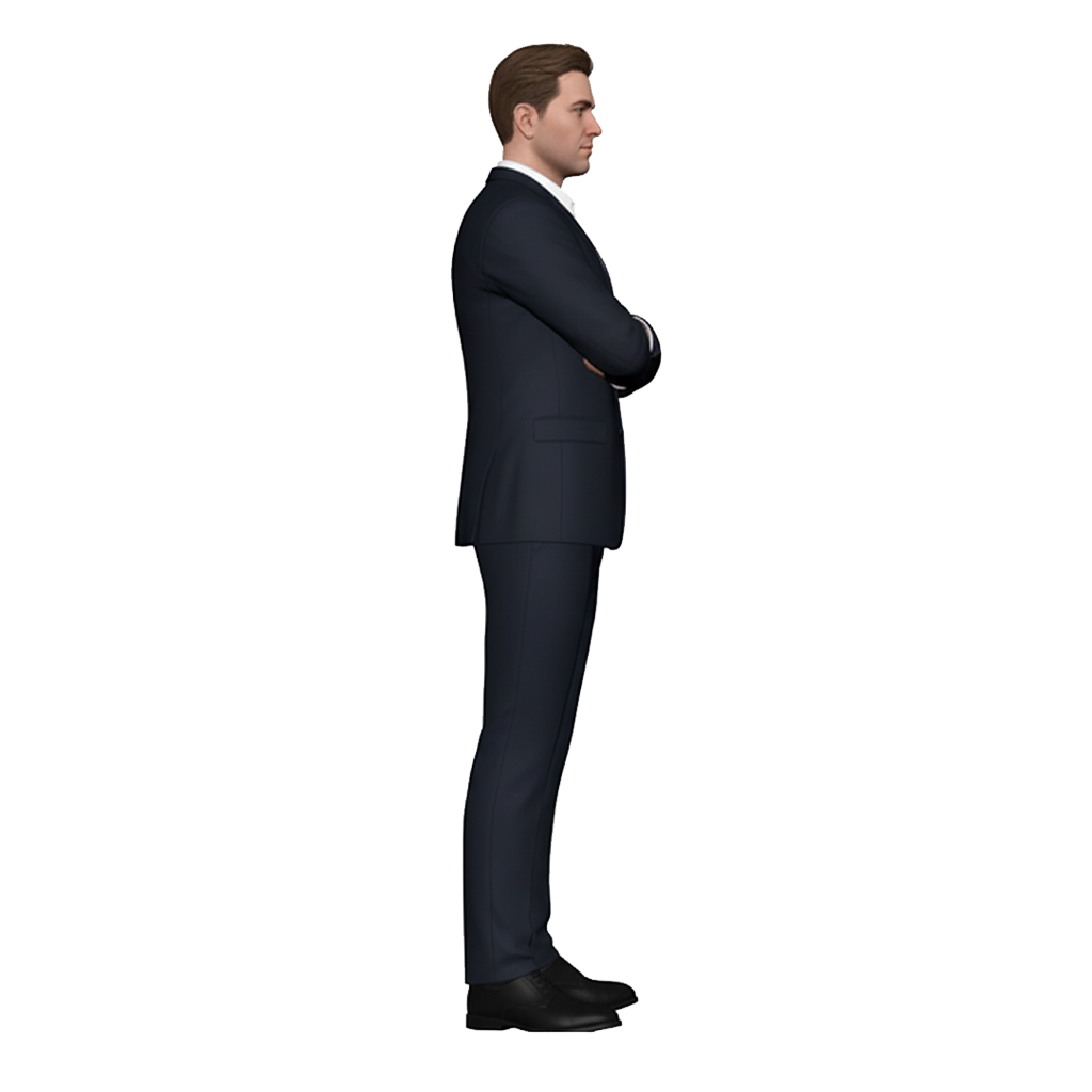 Executive Style 3D Printed Full-Color Resin Business Elegance Figurine