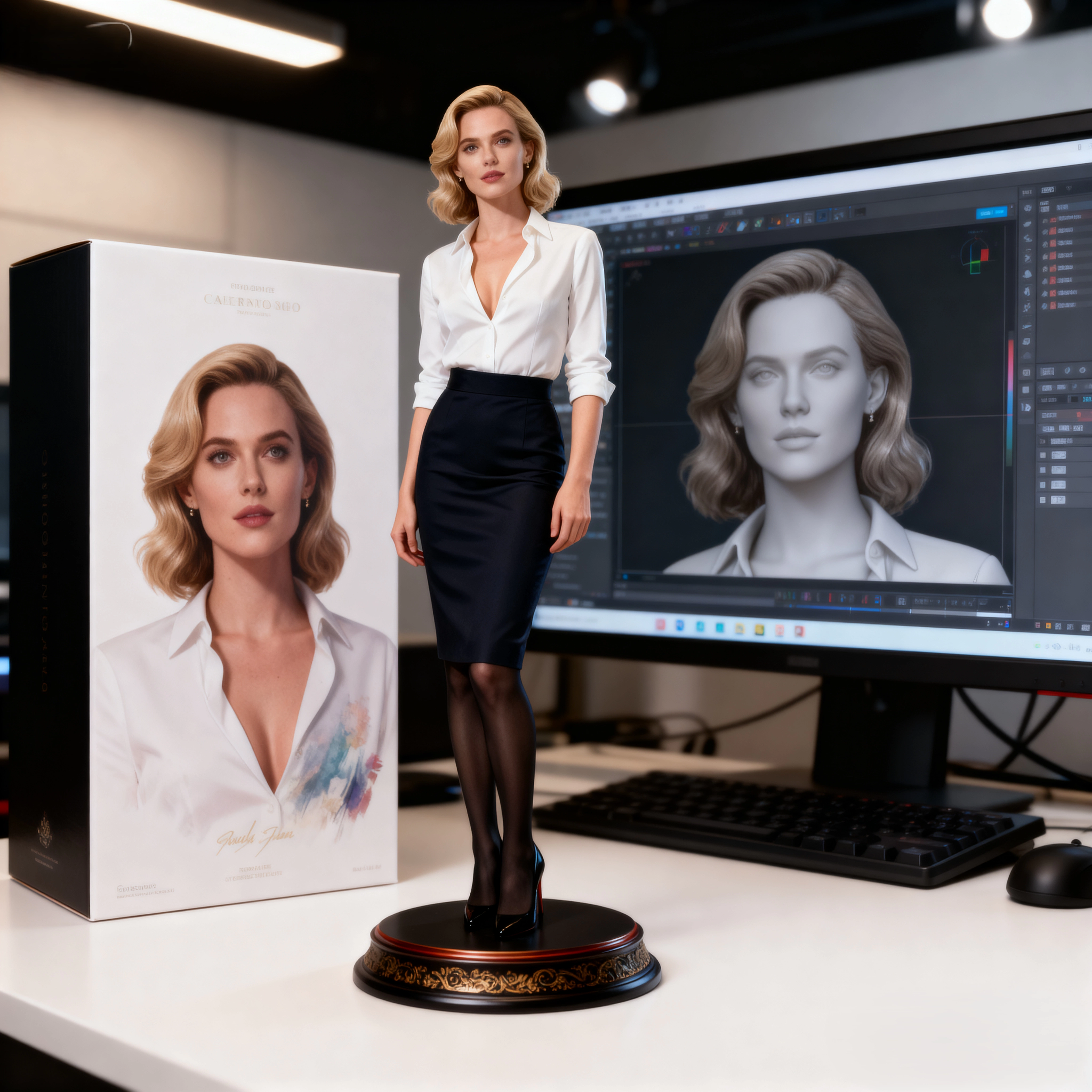Customized ultra-high-end high-precision restoration 3D printing full-color resin commemorative gift doll Figurine
