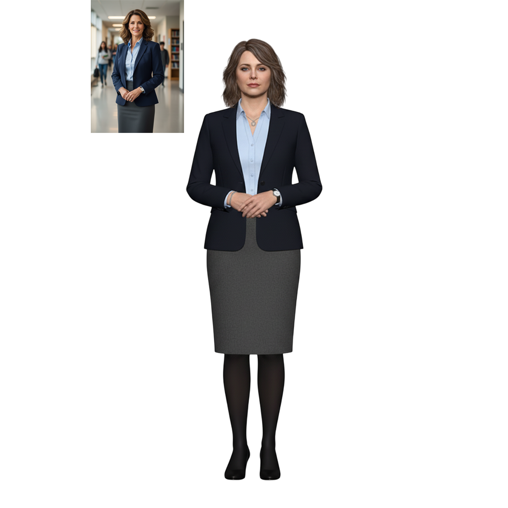 Female Executive Customized Ultra-High-Definition 3D Printed Full-Color Resin Figurine