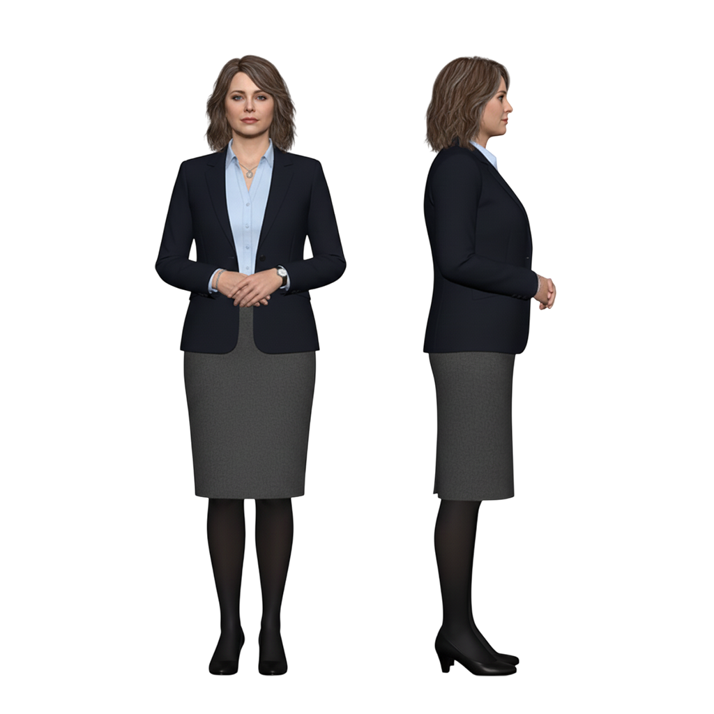 Female Executive Customized Ultra-High-Definition 3D Printed Full-Color Resin Figurine
