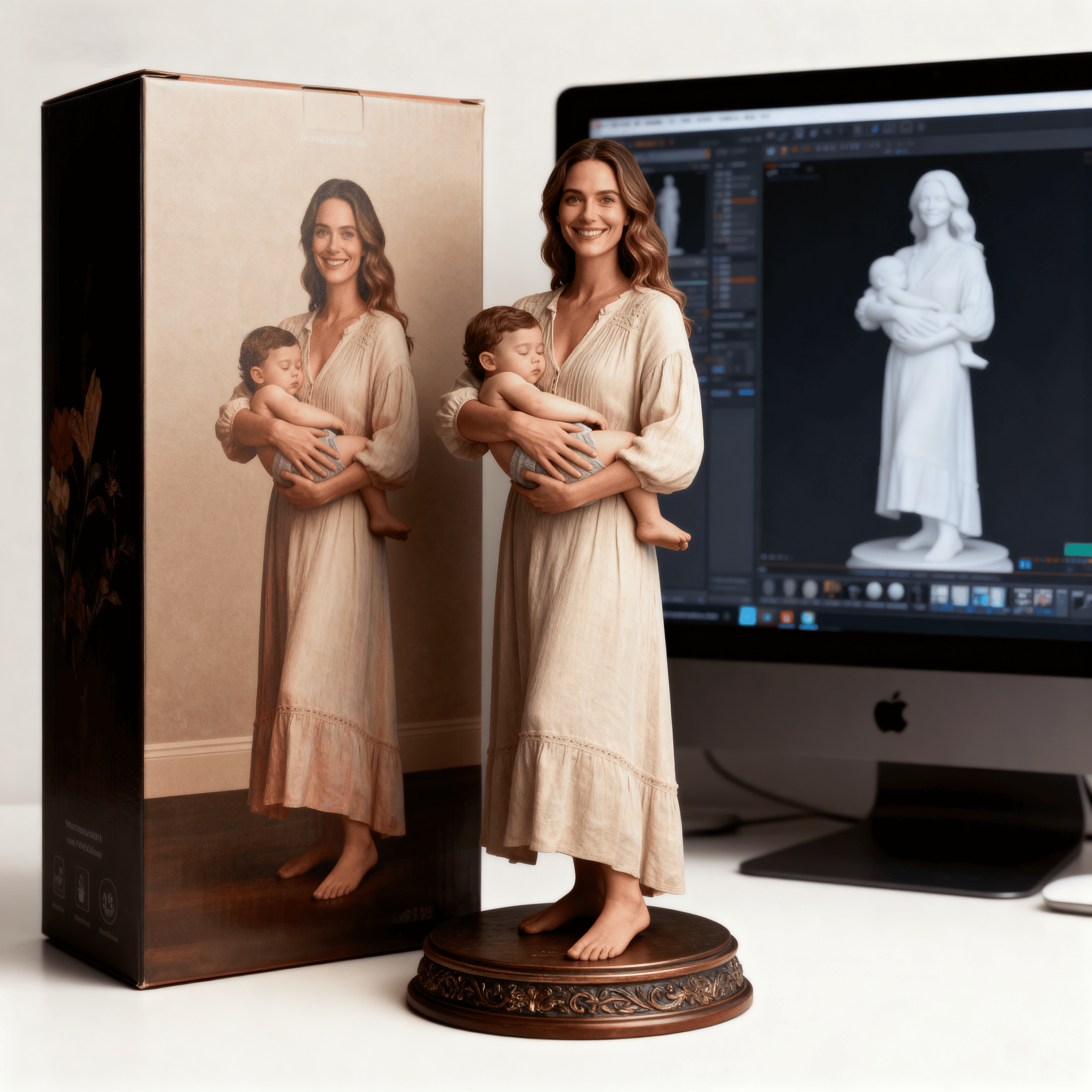 Customized ultra-high-end high-precision restoration 3D printing full-color resin commemorative gift doll Figurine