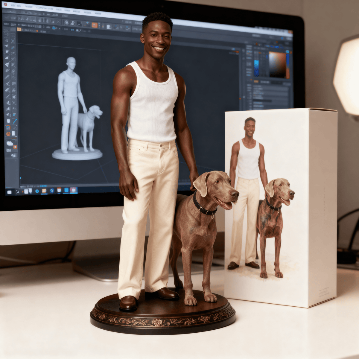 Customized ultra-high-end high-precision restoration 3D printing full-color resin commemorative gift doll Figurine