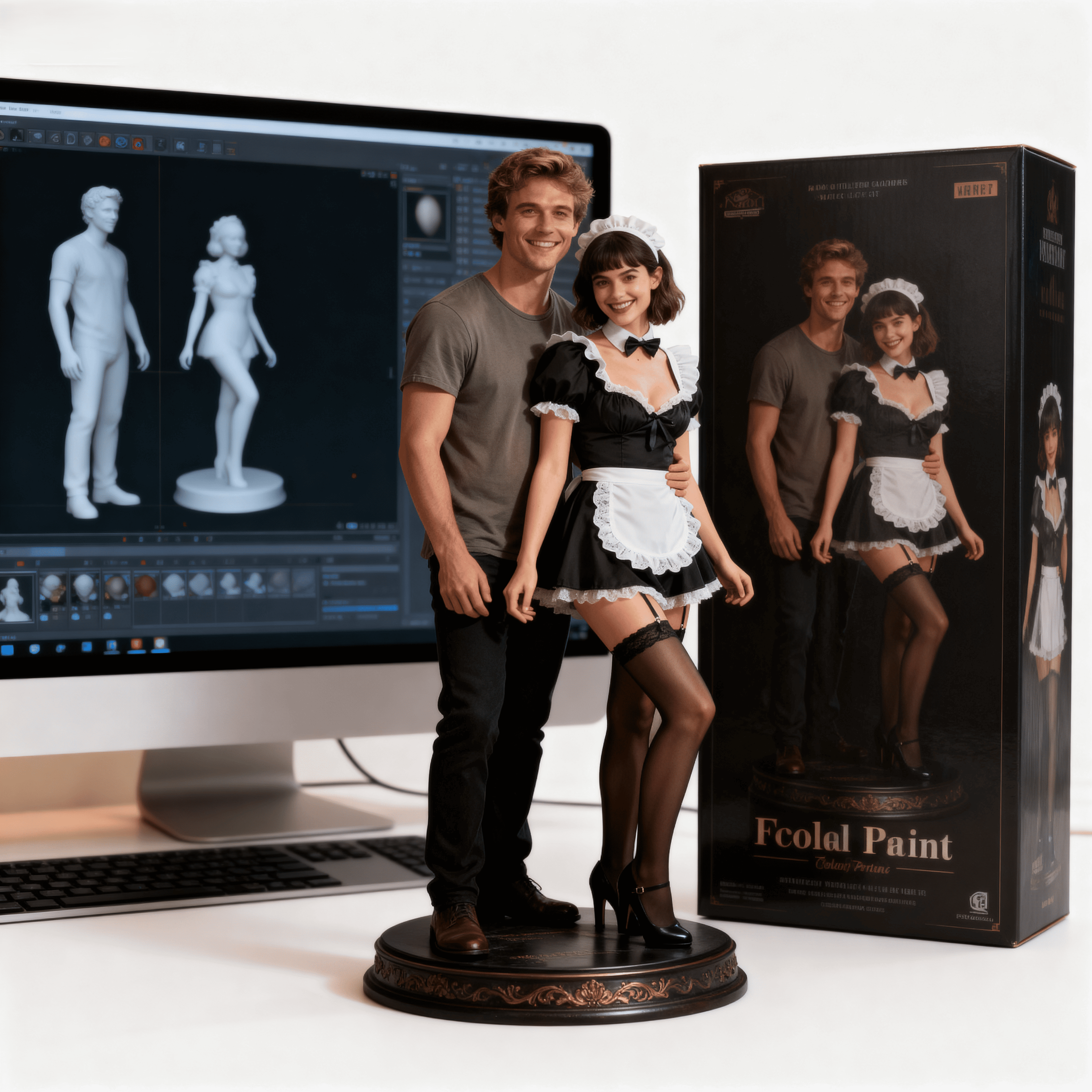 Customized ultra-high-end high-precision restoration 3D printing full-color resin commemorative gift doll Figurine